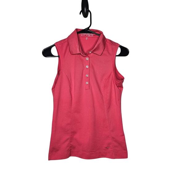 Nike Golf Sleeveless polo women's size xs dri fit coral collar performance - Picture 1 of 7